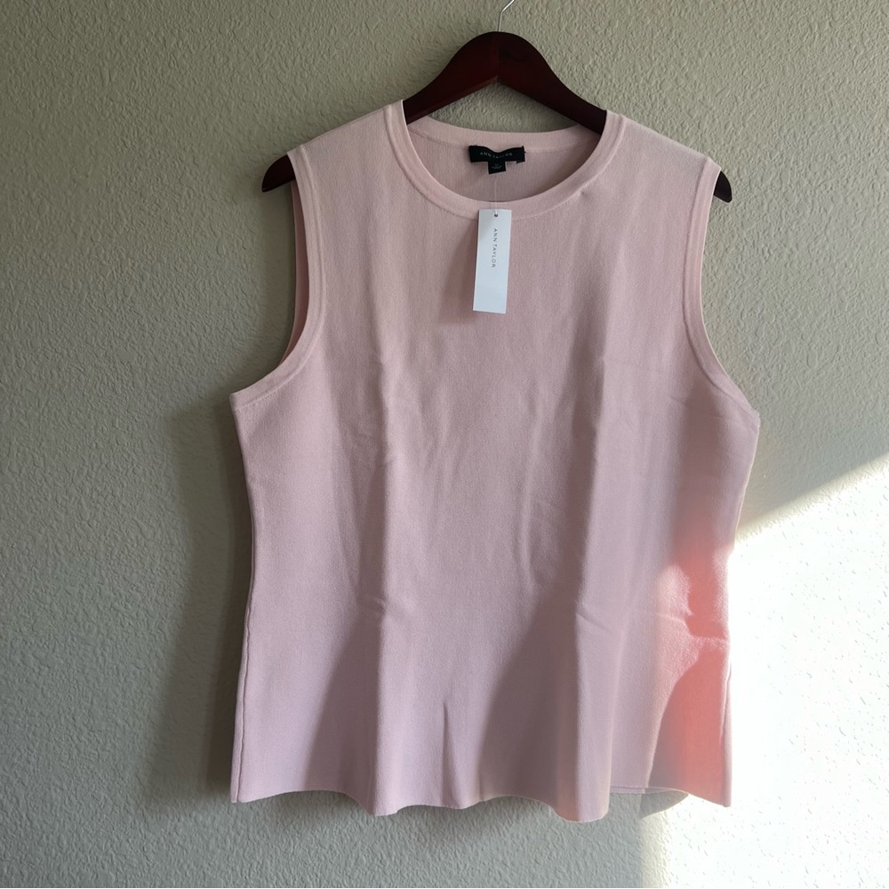 NWT Ann Taylor Blush Pink Sleeveless Top